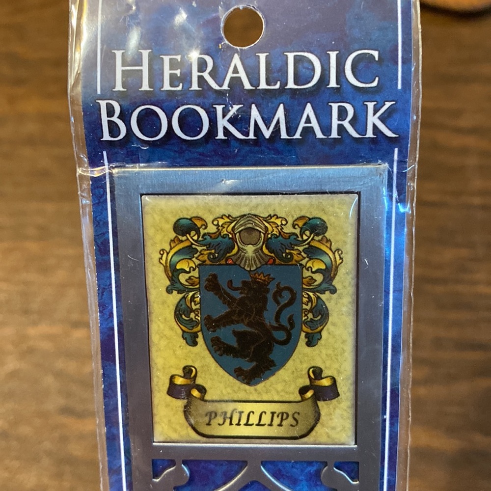 NEW: Heraldic Bookmark: Phillips. Bought in London. 6” stainless - Picture 2 of 5